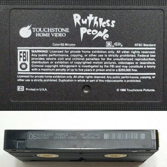 Ruthless People (VHS, 1989) 4771E1M - Picture 10 of 10